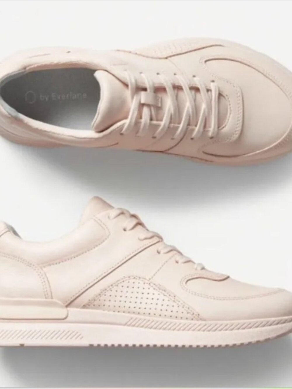 Everlane The Trainer Blush Pink Leather Sneakers Women's Size  7.5